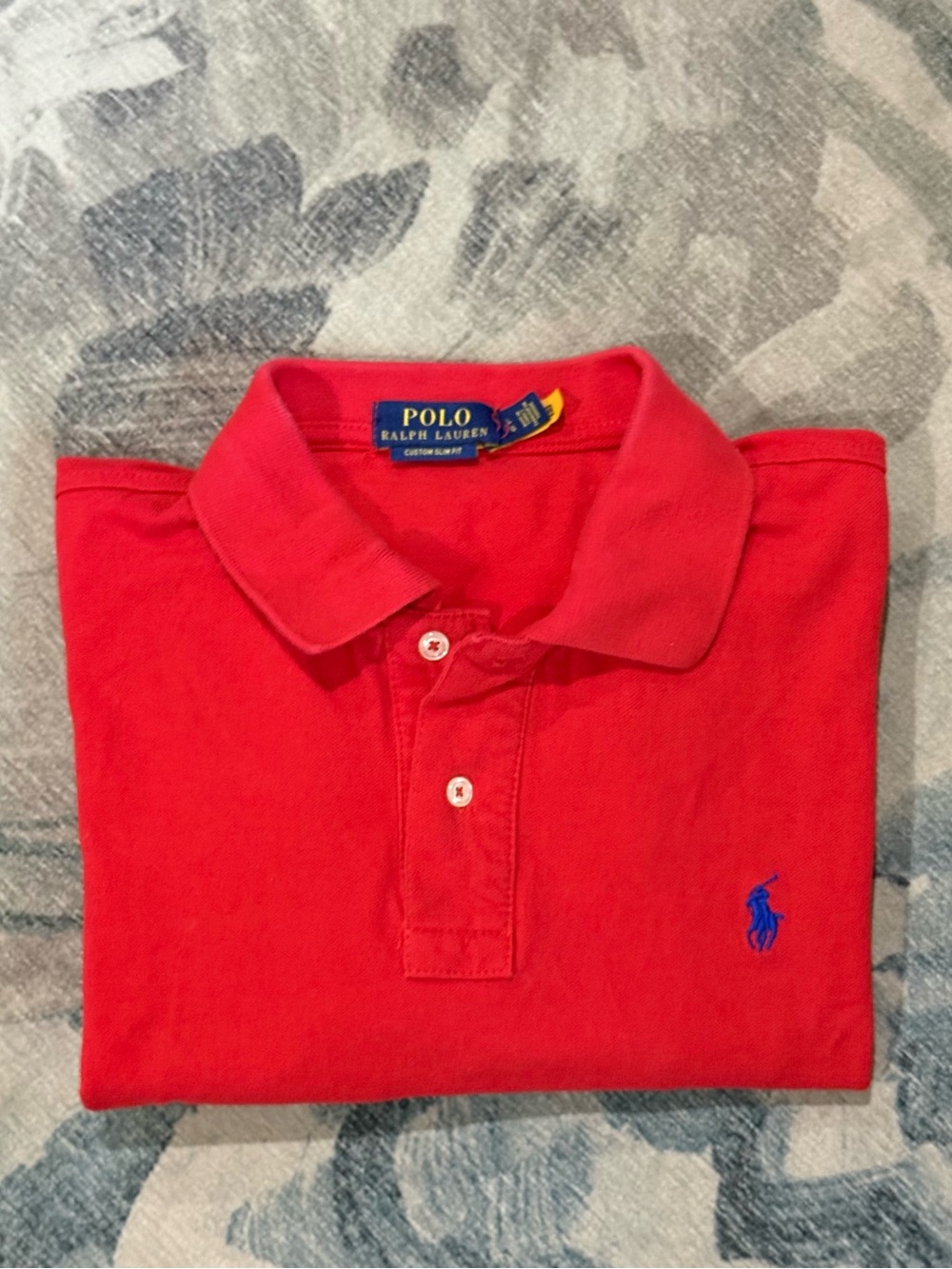 Polo Ralph Lauren Mens Polo Shirt L Red Short Sleeve Classic Fit